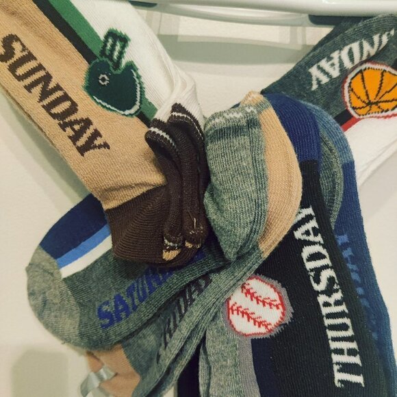Falls Creek Socks, 7 Days of the Week featuring different sport genres each.Kids - Picture 1 of 4